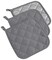 Contemporary Home Living Quilted Terry Cotton Kitchen Pot Holders - 7" - Charcoal Gray - Set of 3
